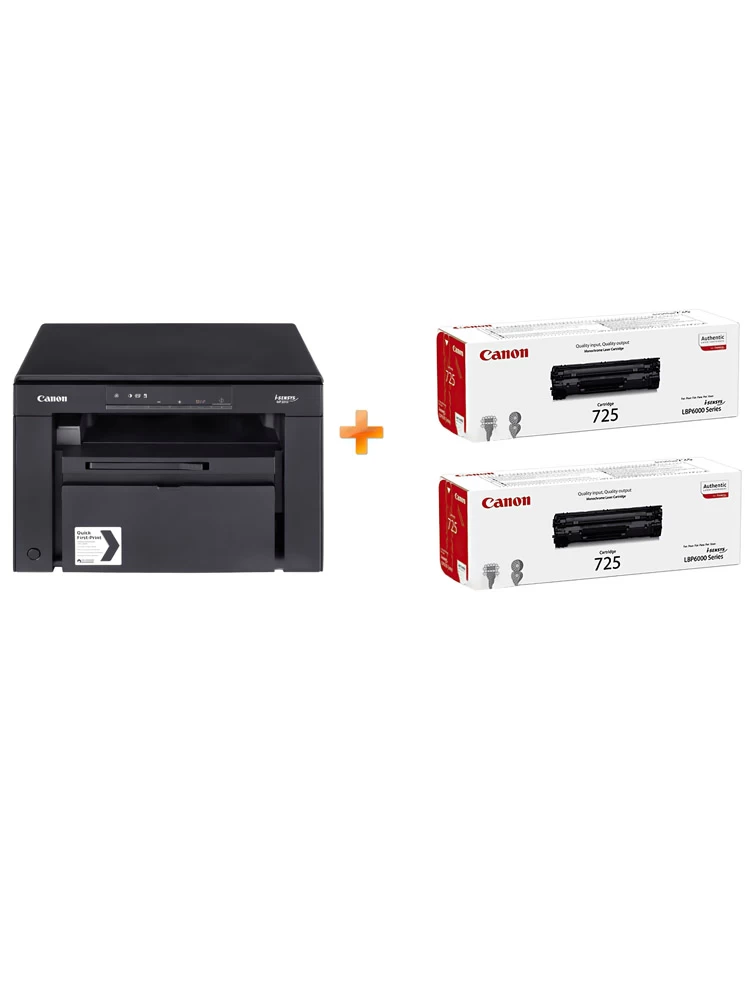 მრავალფუნქციური პრინტერი Canon Printer i-SENSYS MF3010 A4 18ppm, 1200x600 dpi, 64MB, USB 2.0, 8000p/m 5252B034AA + 2 cartridges included.