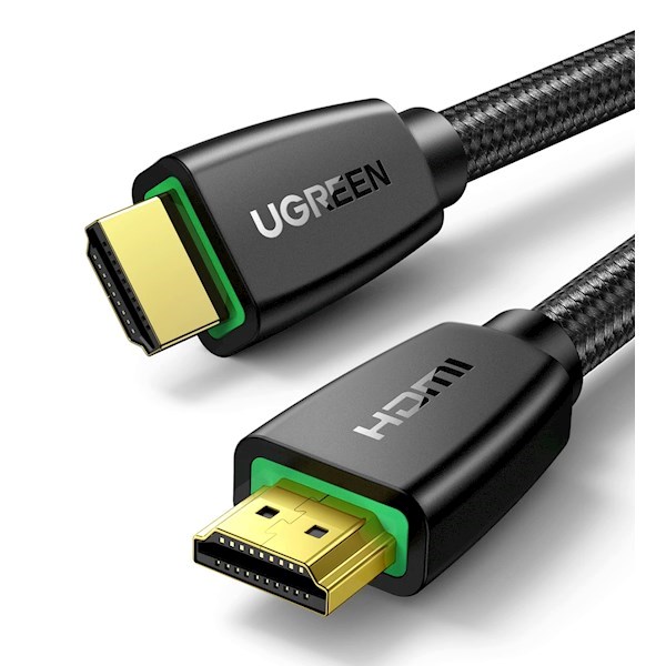 HDMI კაბელი UGREEN HD118 (40411) High-End HDMI Cable with Nylon Braid 3m (Black)