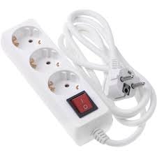 დამაგრძელებელი Power strip 2E 3XSchuko with switch, 3G*1.5mm, 1.5m, white