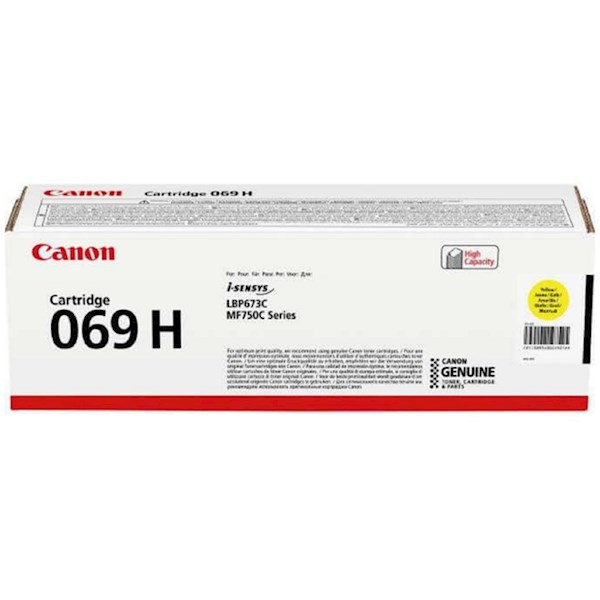 კარტრიჯი Canon Original/ Canon Toner Cartridge CRG 069H Yellow Canon MF752Cdw, MF754Cdw 5.5 Pages (5095C002AA)