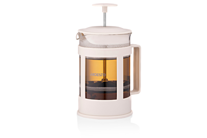 ჩაის დასაყენებელი Ardesto French press Fresh, 800ml, borosilicate glass, plastic, transparent, beige