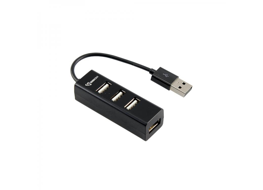 ადაპტერი USB HUB SBOX H-204 BLACK / USB-2.0 4 PORT