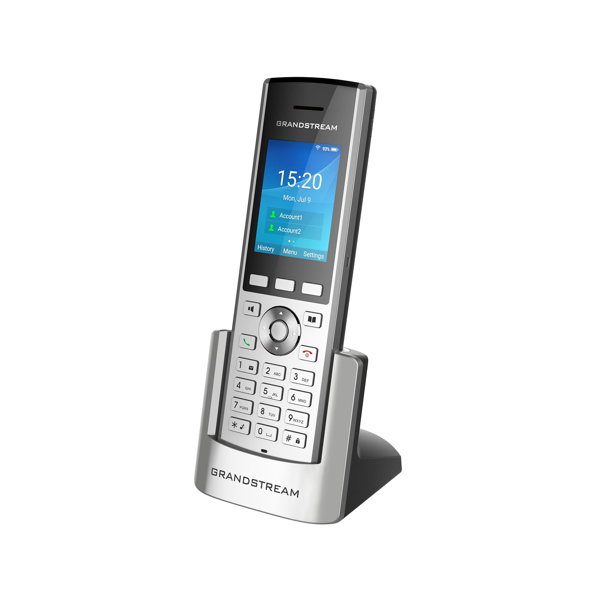 IP ტელეოფნი Grandstream WP820 WiFI Phone, 2 SIP, Colour Display, and Power Supply