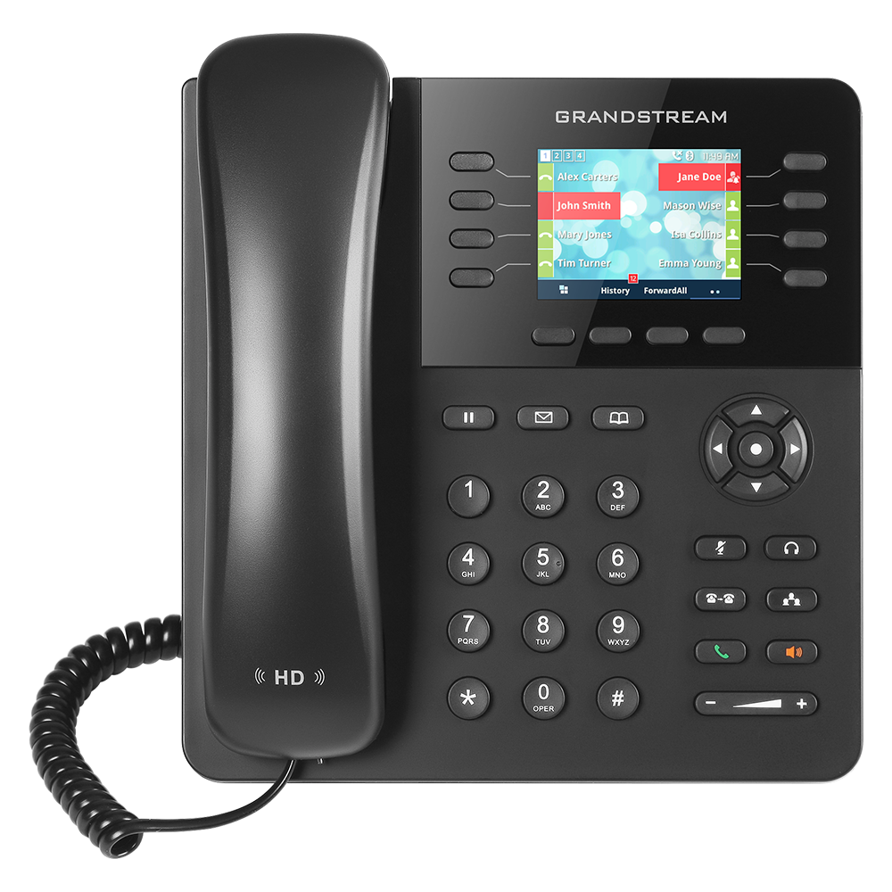 IP ტელეფონი Grandstream GXP2135 Enterprise HD IP Phone: 4 SIP accounts 8-lines/ 32 digitally programmable and customizable BLF/speed-dial keys/ Built-in Bluetooth