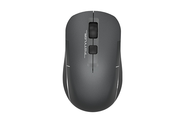 მაუსი A4tech FB26CS Air2 Fstyler Dual Mode Bluetooth & 2.4GHz Wireless Mouse USB (Smoky Grey) | Distance: 5~10 m | Report Rate: 125 Hz | DPI: 1000-1200-1600-2000 | Buttons: 4 | lncludes: Wireless Mouse, Nano Receiver, USB Type-C Charging Cable, User Manual