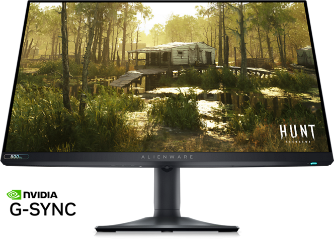 DELL Monitor 24.5" AW2524HF HDMI, 2xDP, USB, Fast IPS, 500Hz, 0.5ms, sRGB 99%, FreeSync, HAS