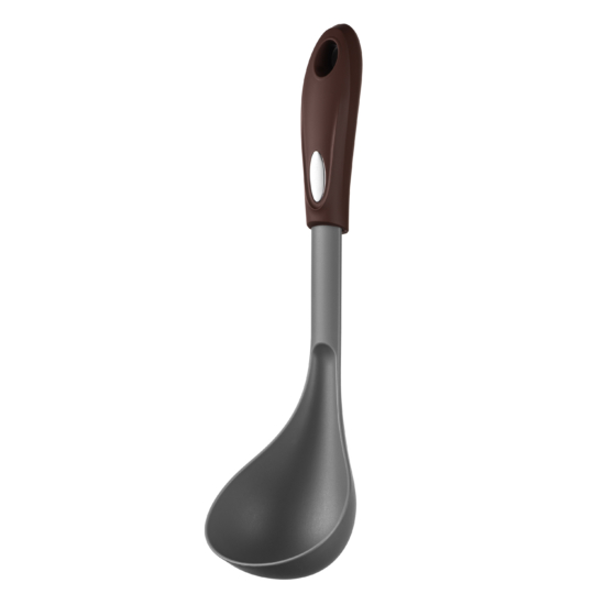 ჩამჩა Ardesto Ladle Gemini, 32.2cm, nylon, gray-brown
