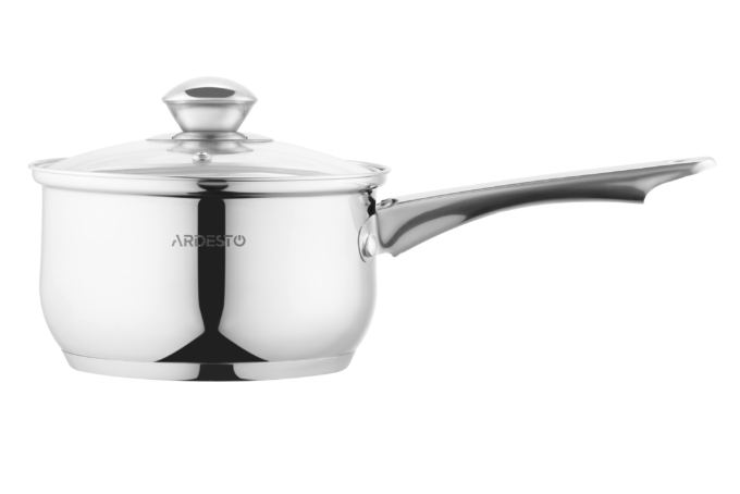 ქვაბი Ardesto Saucepan with glass lid Gemini Gourmet Spoleto, 1.6l, stainless steel(AR1916GSS)