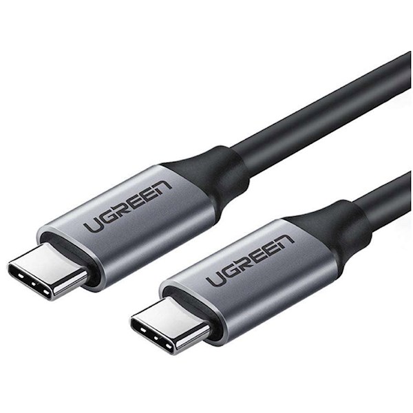 Video/Charhing/Data USB კაბელი UGREEN US161 (50751), USB 3.1 Type-c To Type-c Cable, 1.5m, Black | 4k@60Hz, FHD@144Hz