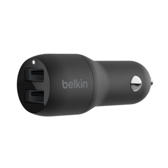 მანქანის დამტენი Belkin DUAL USB-A CAR CHARGER 12W X2, BLK