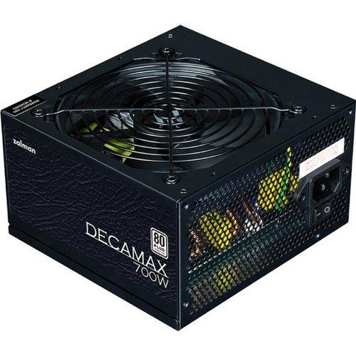კვების ბლოკი Zalman PSU Decamax (700W) 85%, 80 Plus, 120мм, 1xMB 24pin(20+4), 1xCPU 8(4+4)+4pin, 3xMolex, 6xSATA, 4xPCIe 8pin(6+2) (ZM700-LX3)