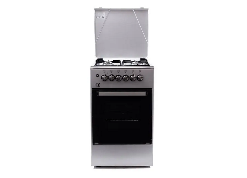გაზქურა Oz OE 5040 IX / OSE50X50X4 Coocker, 4Gas, Oven-Electric, 50x50x85, Silver, Top metal