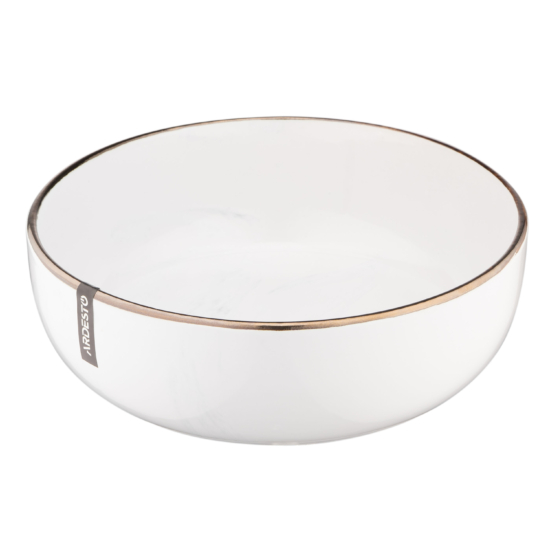 თეფში Ardesto Soup plate Marmo, 19cm, ceramics, white