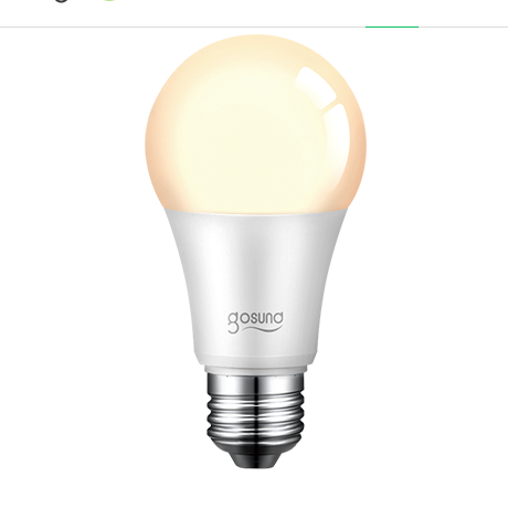 ჭკვიანი ნათურა Gosund LB1 Smart Bulb White WB2/LB1, E27, 800 Lm, 8 watts, 2700K, Wi-Fi: 2.4GHz(only)