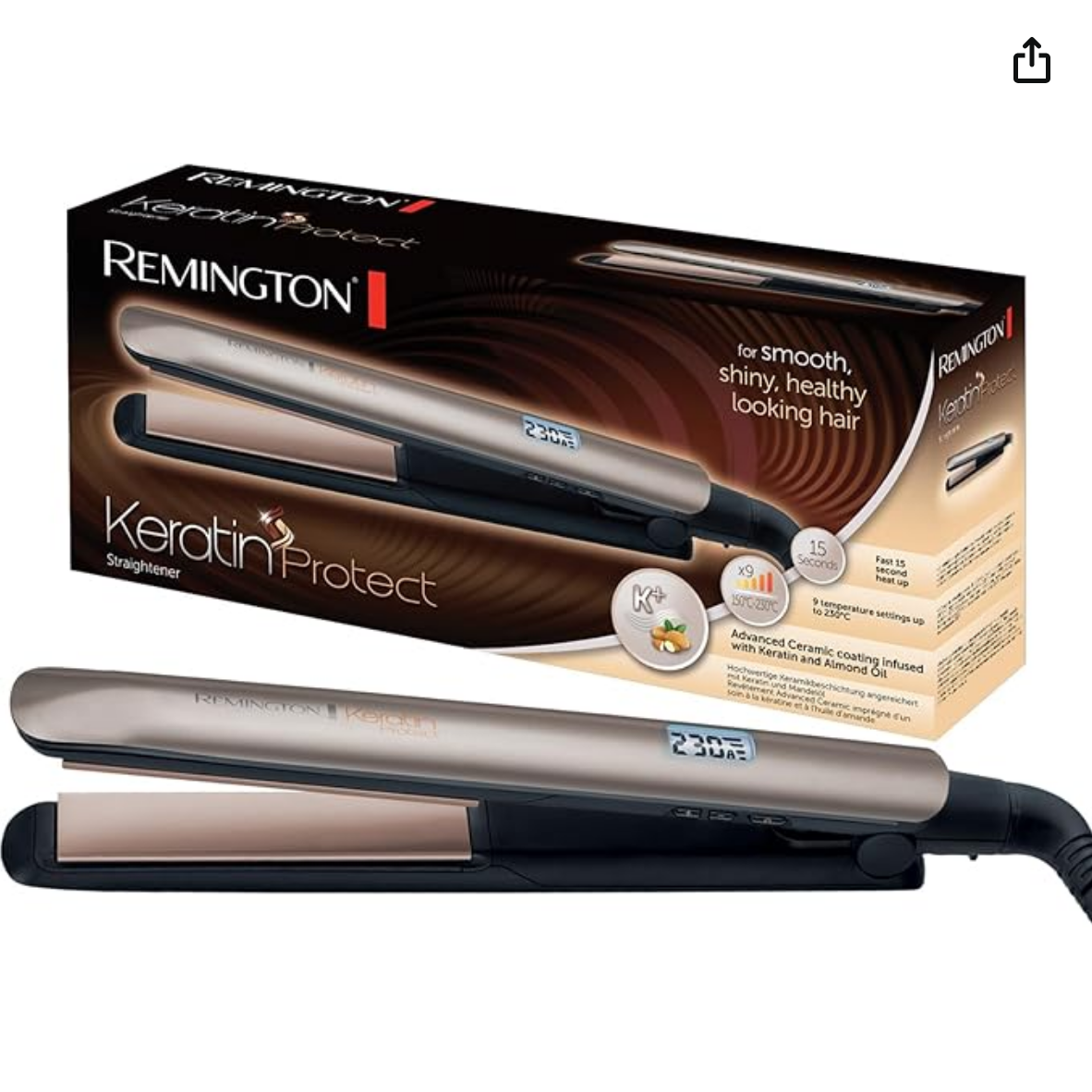 თმის უთო Remington NE7000 E51 T-Series Detail Kit S8540 Keratin Protect Straightener S8540