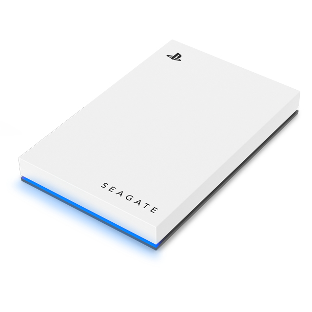 მყარი დიაკი კონსოლისთვის Seagate Game Drive for PS5 2TB External HDD - USB 3.0, Officially Licensed, Blue LED (STLV2000201) (2 TB Game Drive: Holds 30+ PS5 games or 50+ PS4 games ) - no tools or power adapter needed.
