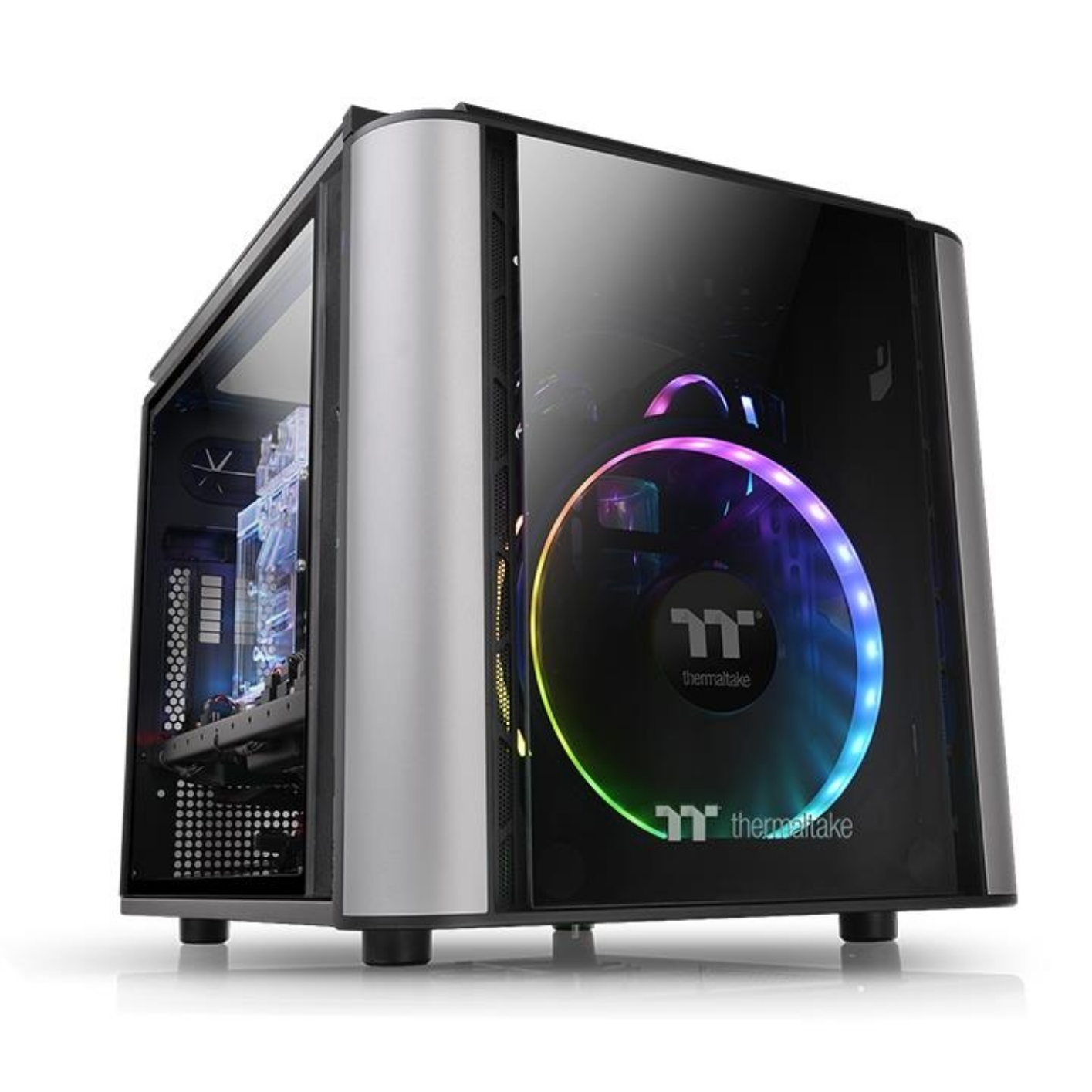 კომპიუტერის ქეისი Thermaltake Level 20 VT Black (CA-1L2-00S1WN-00) Micro-Tower case, support for mATX, Mini-ITX boards, without PSU, with window, video card length up to 350 mm, cooler height up to 185mm, 2xUSB 2.0, 2xUSB 3.0