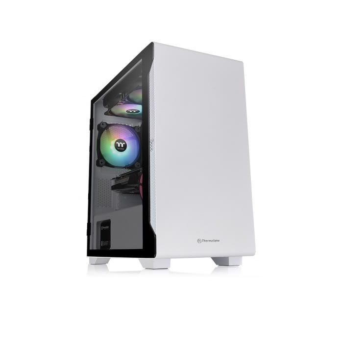 კომპიუტერის ქეისი ThermalTake, S100 Tempered Glass Snow Edition Micro Chassis, Snow White, (Mini ITX), (Micro ATX), Tempered Glass, 120mm Standard Fan*1, CA-1Q9-00S6WN-00, CPU 165mm, PSU 160mm, VGA 330mm