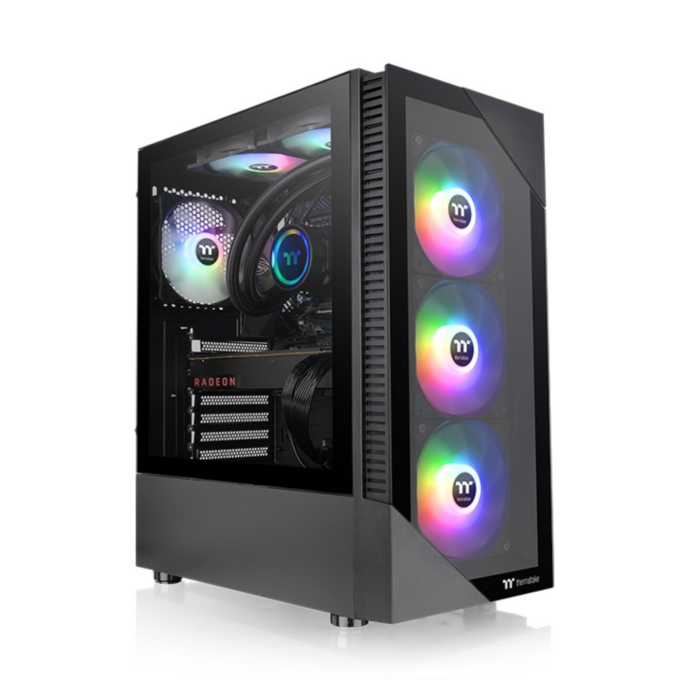 კომპიუტერის ქეისი ThermalTake, View 200 TG ARGB, Black, Tempered Glass, 120mm ARGB Lite Fan*3, CA-1X3-00M1WN-00