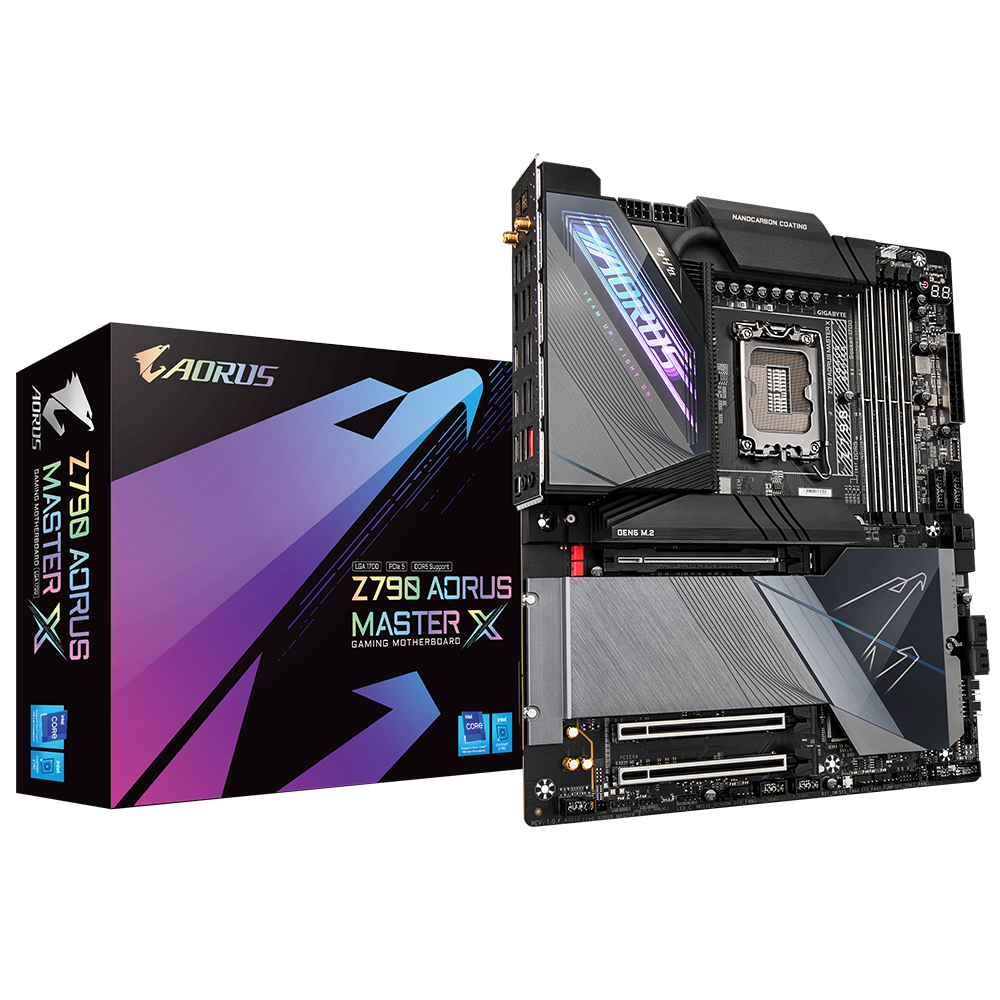 GIGABYTE Motherboard Z790 AORUS MASTER X s1700 Z790 4xDDR5 M.2 HDMI DP Wi-Fi BT ATX