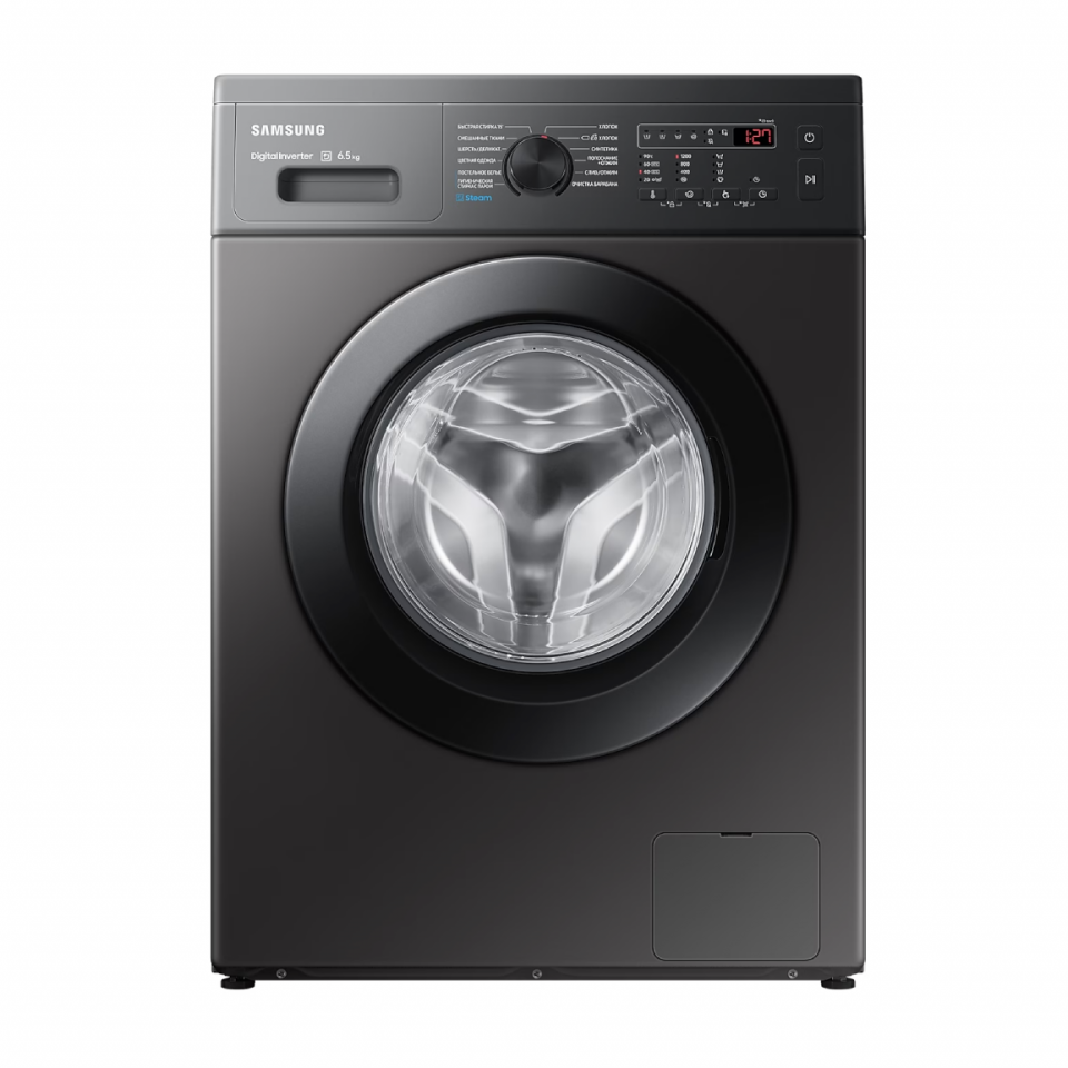 სარეცხი მანქანა Samsung (WW65AG4S20CXLP), 6.5Kg, A, 1200Rpm, 75Db, Washing Machine, Black