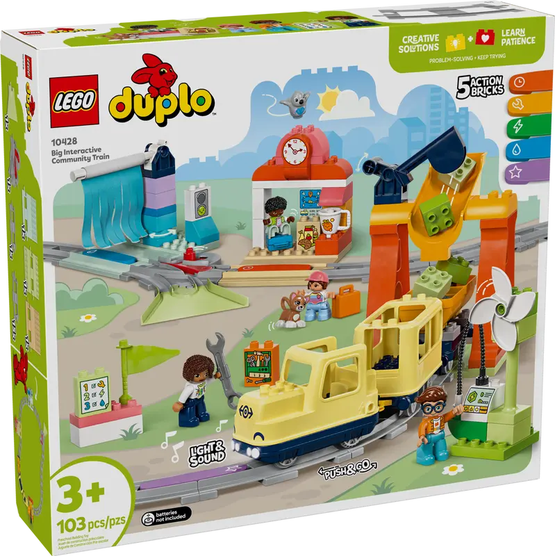 ასაწყობი კონსტრუქცია LEGO Constructor DUPLO Town Big Interactive Community Train