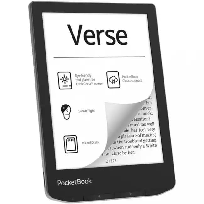 ელექტრონული წიგნი / ქინდლი PocketBook e-book 629 Verse, 6", 512MB, 8GB, Wi-Fi, E-Book Reader, Mist Grey (PB629-M-CIS) |