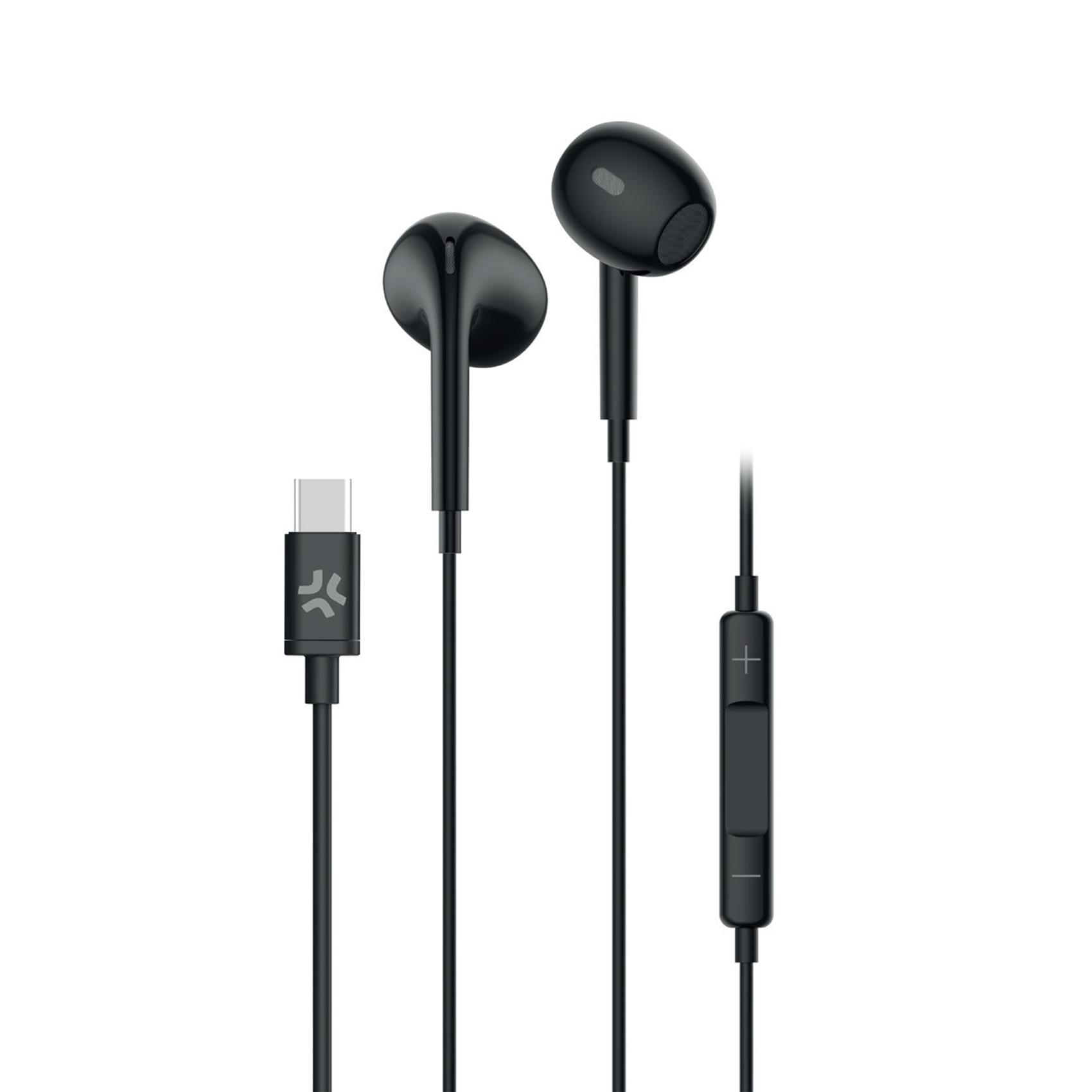 ყურსასმენი Celly UP1300 USB Type-C Stereo Earphones Black (8021735208143)