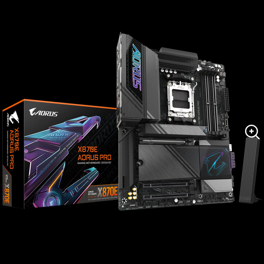 დედადაფა GIGABYTE X870E AORUS PRO ICE AMD AM5 LGA 1718 Motherboard, ATX, DDR5, 4X M.2, PCIe 5.0, USB4, WIFI7, 2.5GbE LAN, EZ-Latch, 2-Year Warranty