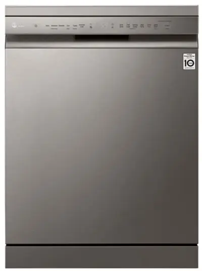 ჭურჭლის სარეცხი მანქანა LG Dishwasher, 14 Place Settings, QuadWash™, EasyRack™ Plus, ThinQ™ (Wi-Fi), Inverter Direct Drive™, Silver