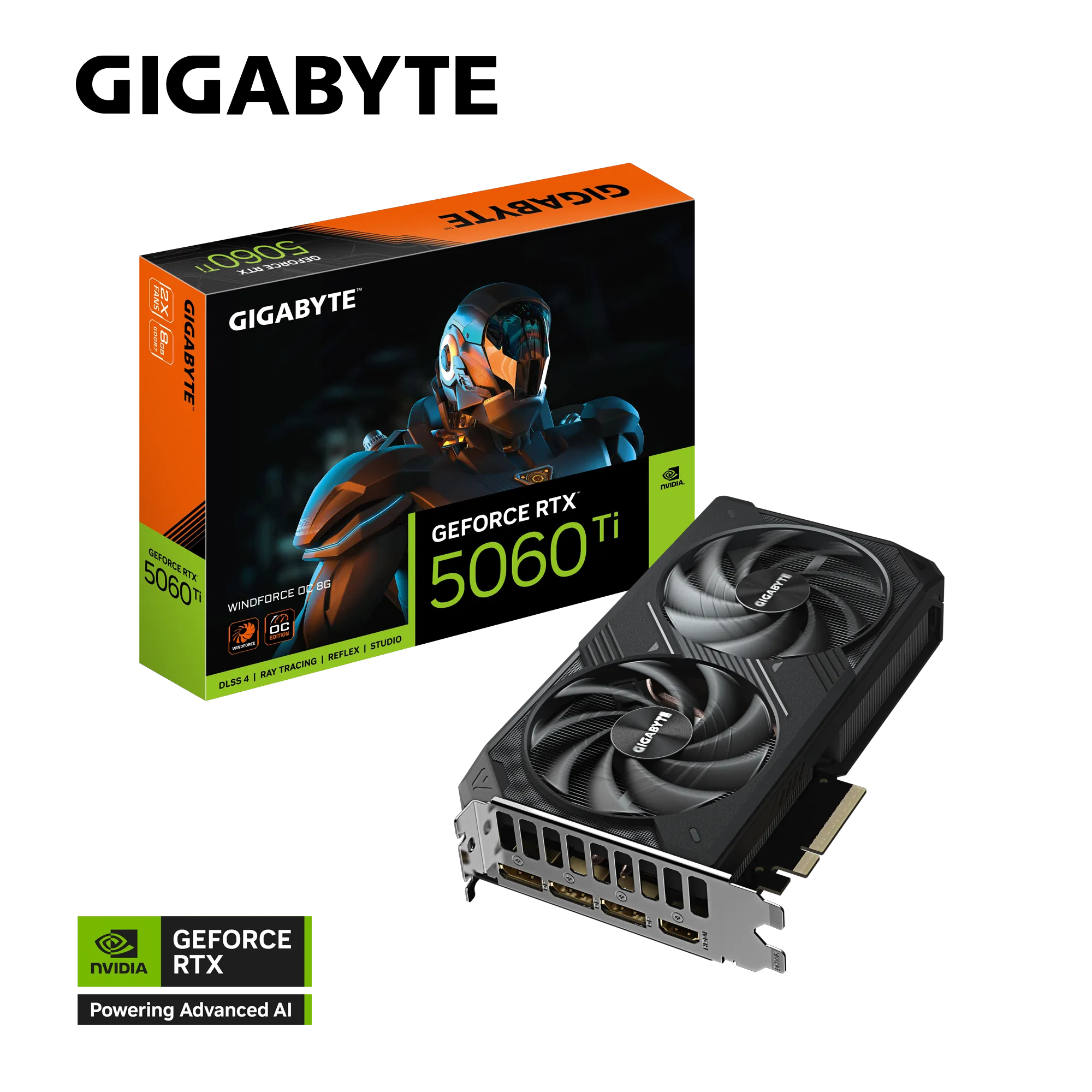 GIGABYTE Graphic Adapter GeForce RTX 5060 Ti 8GB GDDR7 WINDFORCE OC