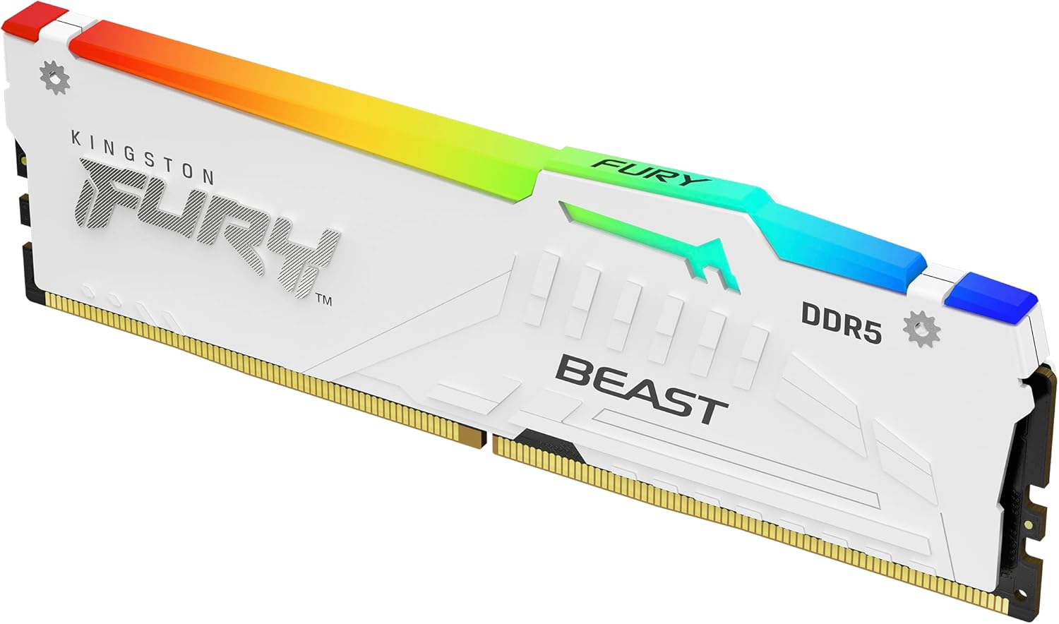 ოპერატიული მეხსიერება Kingston FURY Beast White RGB EXPO 16GB (1x16GB) DDR5 6000MT/s CL36 36-44-44 1.35V 288-pin (KF560C36BWE2A-16)