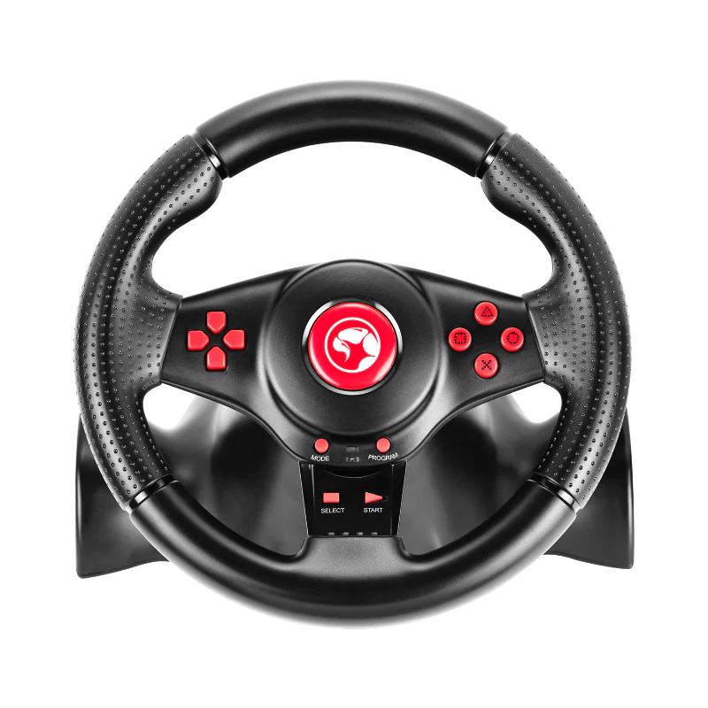 სათამაშო საჭე და პედლები MARVO GT-903 Onaga 30 racing wheel | 180 Degree Racing Wheel for Real Driving Experience | Inside Solid and Stable Design | Multi-platform Use | Excellent Gaming Experience with Vibration | Customized Function