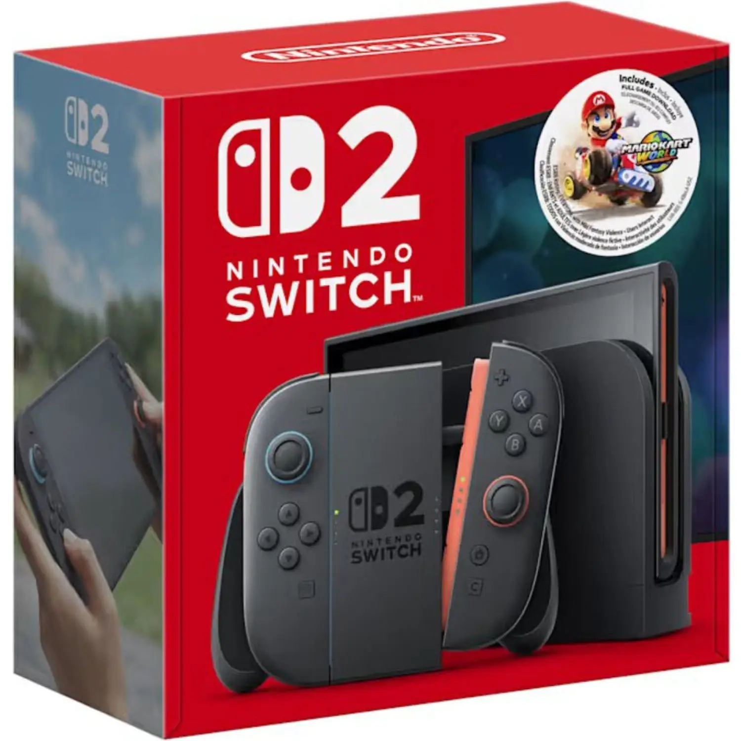 Gaming კონსოლი Nintendo Switch 2 Console - Mario Kart world Bundle (BEE-S-KB6LA) | 7.9” LCD touch screen with support for HDR and up to 120 fps |