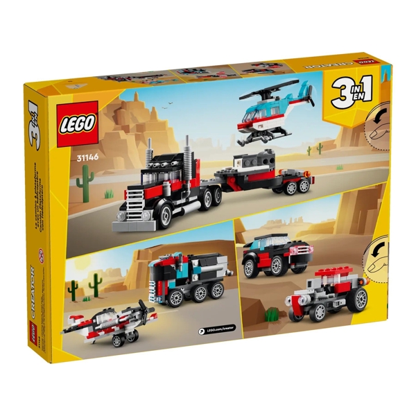 Constructor LEGO Creator On-board truck with a helicopter