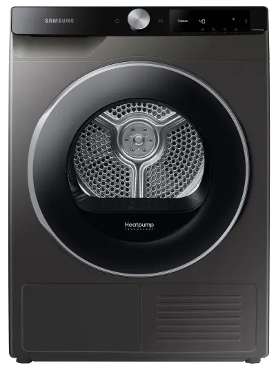 საშრობი მანქანა Dryer/ Samsung /DV90T6240LX/LP/PROMO 9 KG, Heat Pump, A+++, 60 x 85 x 60, SMART, Gray