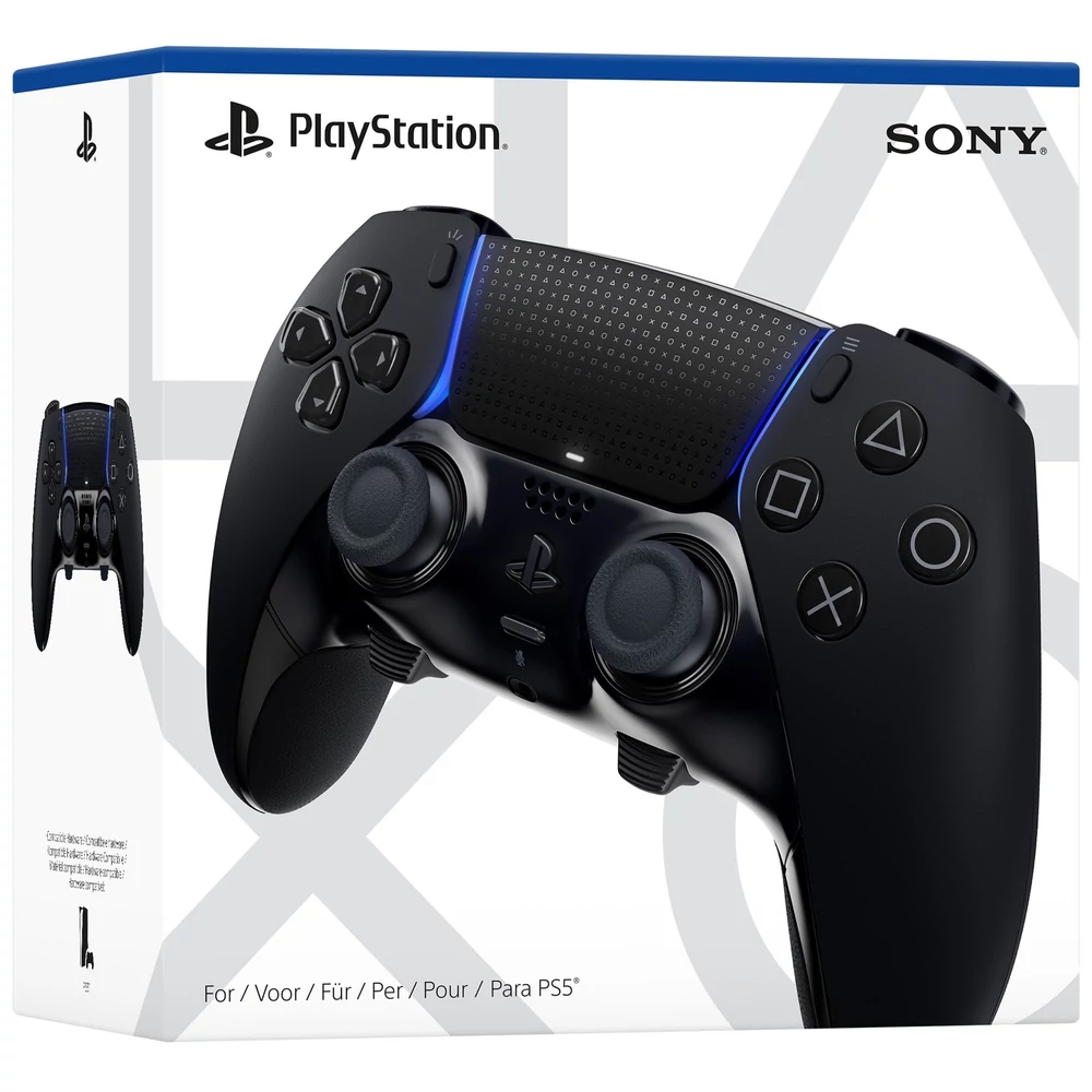 ჯოისტიკი Sony Playstation®5 DualSense Edge™ Wireless Controller - Midnight Black (PS5) (0711719593263) | კავშირის ტიპი უსადენო / სადენიანი ,ინტერფეისი USB-C, ღილაკების რაოდენობა 17