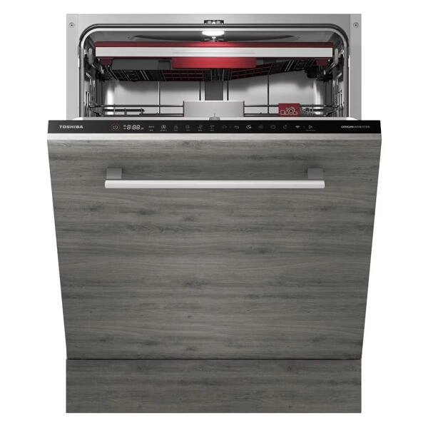 ჩასაშენებელი ჭურჭლის სარეცხი მანქანა Toshiba DW-14B4(B)-CIS/PROMO, A, 44Dba, Built-in Dishwasher, Silver