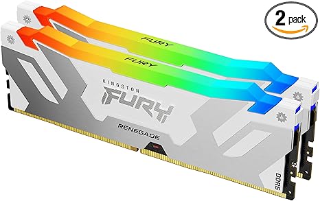 ოპერატიული მეხსიერება Kingston 32GB (2x16GB) DDR5 8000MT/s CL38 FURY Renegade Silver/White RGB XMP (KF580C38RWAK2-32) | (Kit of 2) 1RX8 38-48-48 1.45V 288-pin 16Gbit
