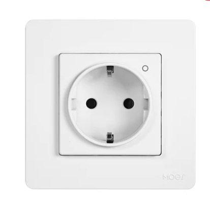 ჭკვიანი როზეტი MOES Star Ring ZigBee Smart Socket EU Wall Embedded Outlet Energy Monitor Grey ZK-SR-EU-WH-MS/ZK-SR-EU-GY-MS