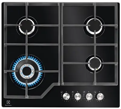 ელექტრო ქურა Electrolux / KGG64362K/PROMO / 4Gas / 60cm / Black Glass