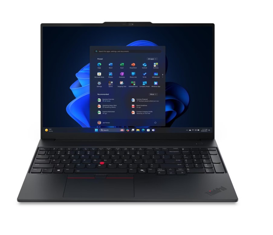 ნოუთბუქი Lenovo ThinkPad E16 Gen 3 (Intel) / Model: (21TF004QGX) / 16" WUXGA (1920x1200) IPS 300nits Anti-glare, 45% NTSC, 60Hz / Intel Core 7 240H, 10C (6P + 4E) / 16T, P-core 2.5 / 5.2GHz, E-core 1.8 / 4.0GHz, 24MB 1x 16GB SO-DIMM DDR5-5600 512GB SSD M.2