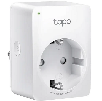 ჭკვიანი როზეტი TP-Link Tapo P110M (1 pc.) Smart plug, Wi-Fi, Bluetooth, Matter, 2990W, 13A, 1/6 HP Motor, energy monitoring, scheduled operation, human presence simulation