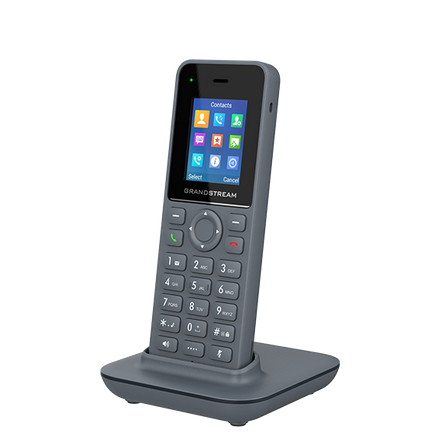 IP ტელეფონი Grandstream DP725, DECT IP phone, 20 SIP accounts, 20 lines, 128x160 (1.8") LCD, 1500mAh Li-ion battery, 50 hours talk time, 5V/1A USB-C PSU