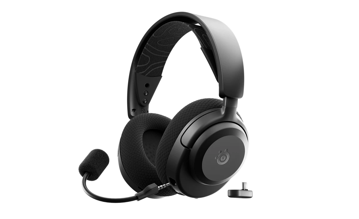 უსადენო ყურსასმენი SteelSeries Arctis Nova 3P Wireless for PlayStation - Black (61686_SS) | Gaming Wireless 2.4GHz , Bluetooth V5.3 | Up to 30 hours 2.4GHz Wireless or 40 hours on Bluetooth | 260g