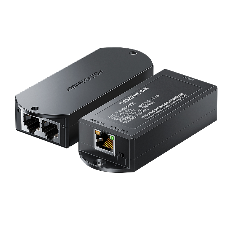 POE სპლიტერი/Extender (1 in 2 out) Samzhe (ZXQ-01Q) | Supports IEEE 802.3af/at POE protocol | Total POE power: 30W (max) | POE input compatible with non-standard 44-57V power supply
| Transmission rate: 10/100/1000Mbps, transmission distance ≤ 100 meters (max)