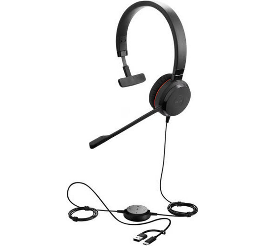 ქოლცენტრის ყურსასმენი Jabra Evolve 30 II Microsoft Teams Mono Headset USB C/A (5393-823-369)