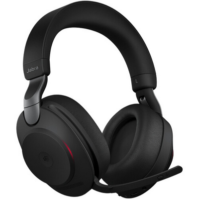 უსადენო ქოლცენტრის ყურსასმენი Jabra Evolve2 85 Noise-Canceling Wireless Over-Ear Headset (Microsoft Teams, USB Type-A, Black) (28599-999-999)