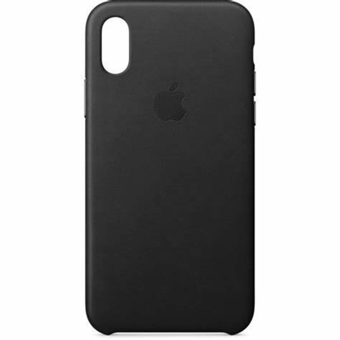 ორიგინალი ჩასადები ქეისი  Apple iPhone X Leather Case Black