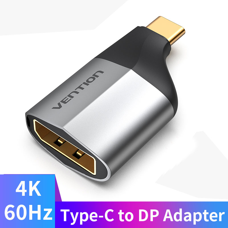 Type-C ადაპტერი  Vention  Model/Item-NO:  <TCCH0 >  Type-C to DP Adapter Gray Metal Type
